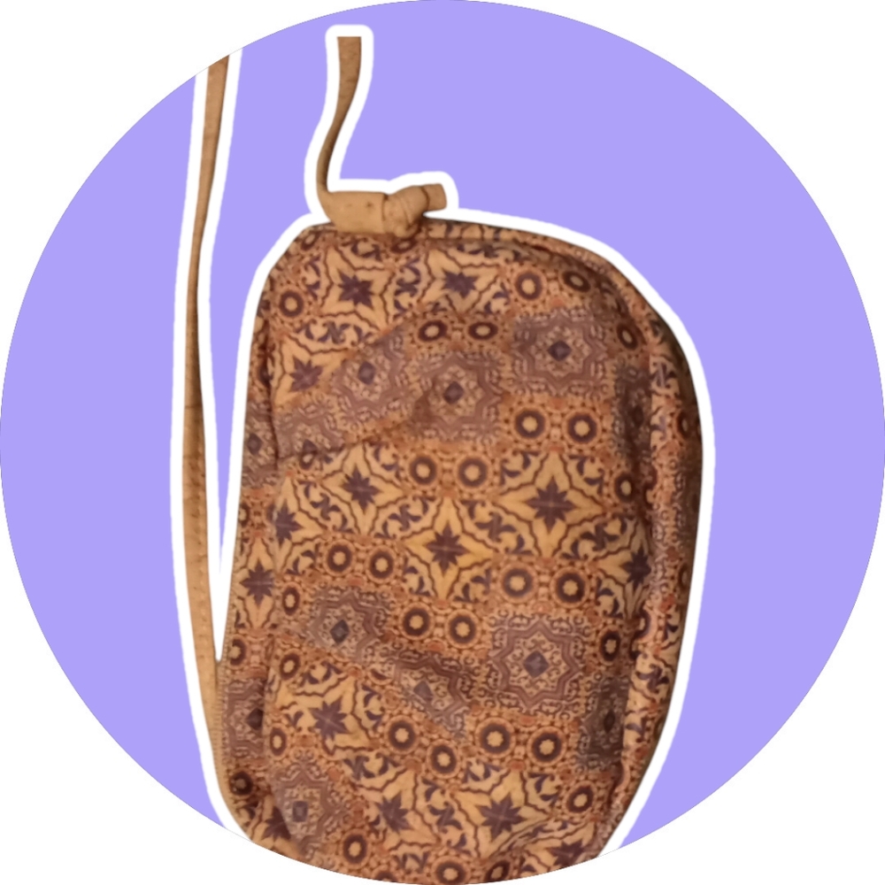 Portuguese Tile Blue Soft Cork Crossbody Purse
